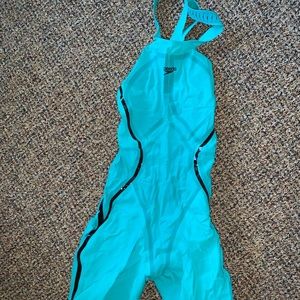 LZR X Racer Speedo: turquoise blue with black side